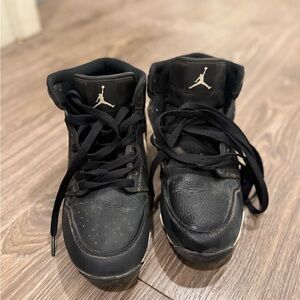 Black and White Air Jordan Cleats